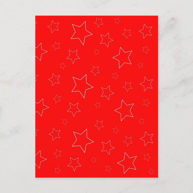 Rote Sterne Postkarte (Vorderseite)