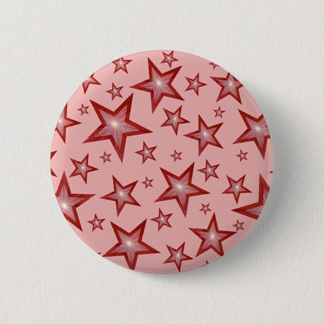 Rote Sterne Schaltfläche Abzeichen rosa Button (Vorderseite)