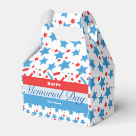 Rote Sterne Sprinkles Memorial Day Event Party Geschenkschachtel