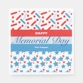 Rote Sterne Sprinkles Memorial Day Event Party Serviette