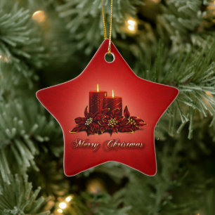 Rote Sternexplosion Candle Ornament