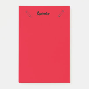 Rote Sticky Notes-Erinnerung Post-it Klebezettel
