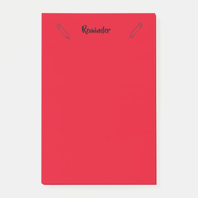Rote Sticky Notes-Erinnerung Post-it Klebezettel (Vorderseite)