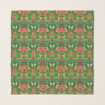 Rote Stiefmütterchen, Vögel und Schmetterlinge Schal<br><div class="desc">Handgemalte Gartentapete mit Stiefmütterchen,  Lilien,  Blume,  Blätter,  Vögeln und Schmetterlingen. Nahtlose Muster</div>