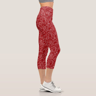 Rote stilvolle Capri-Leggings  Capri Leggings