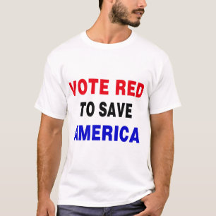 Rote Stimme, um Amerika Retten T-Shirt