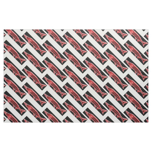 Rote Stöcke Zickzack-Schwarz/Weiß-Muster Stoff (Fat Quarter (45,7 x 55,9 cm))