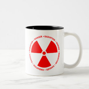 Rote Strahlungs-warnende Tasse