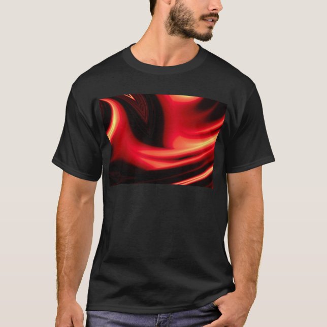 Rote Straße - Moderne Abstrakt T-Shirt (Vorderseite)
