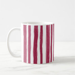 Rote Streifen Bordeaux Kaffeetasse