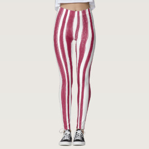 Rote Streifen Bordeaux Leggings