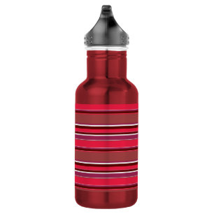 Rote Streifen Edelstahlflasche