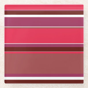 Rote Streifen Glasuntersetzer