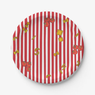 Rote Streifen Italienische Pasta Ciao Bambino Baby Pappteller
