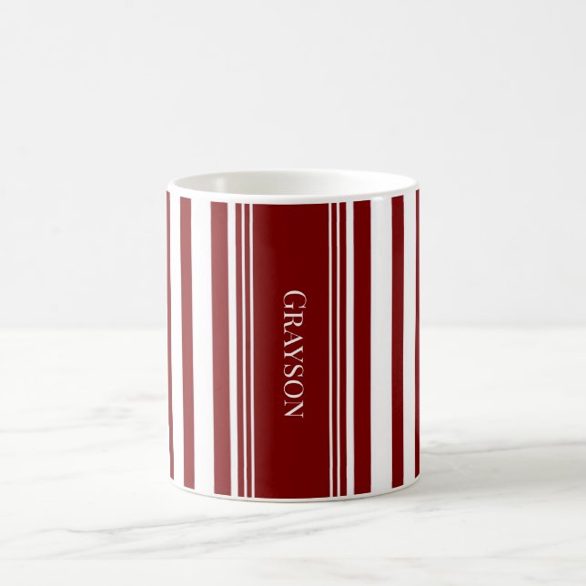 Rote Streifen Kaffeetasse (Mittel)