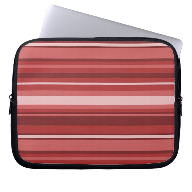 Rote Streifen Laptopschutzhülle (Vorderseite)