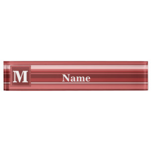 Rote Streifen Namensplakette
