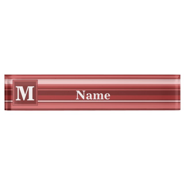 Rote Streifen Namensplakette (Vorderseite)
