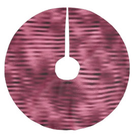 Rote Streifen Polyester Weihnachtsbaumdecke