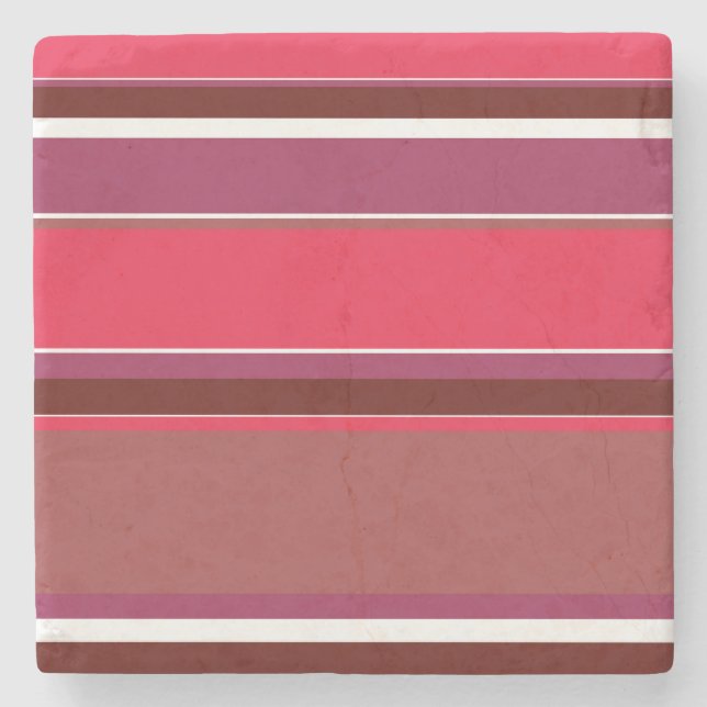 Rote Streifen Steinuntersetzer (Vorderseite)