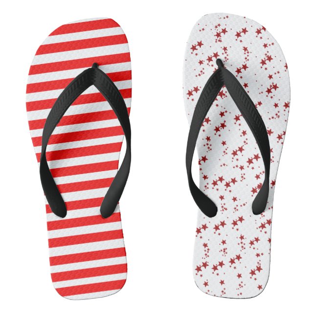 Rote Streifen und Sterne Flip Flops (Fußbett)