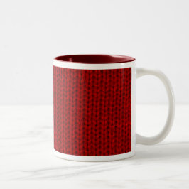 Rote Strickjacke-Tasse Zweifarbige Tasse