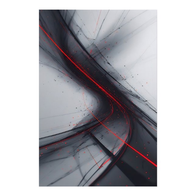 Rote Strömung Fotodruck (Vorne)