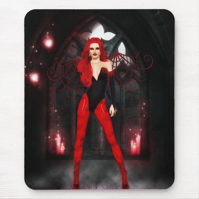 Rote Sukkubi Mousepad (Vorne)