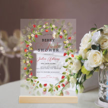 Rote süße Erdbeer-Wildblumen-Kranz-Baby-Party