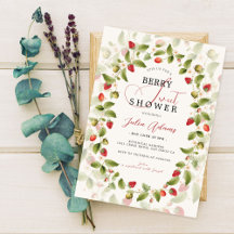 Rote süße Erdbeer-Wildblumen-Kranz-Baby-Party