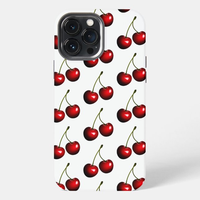 Rote Süßkirsche iPhone Hülle (Rückseite)