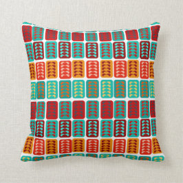 rote tadellose Ziegelsteine des retro Vintagen Kissen