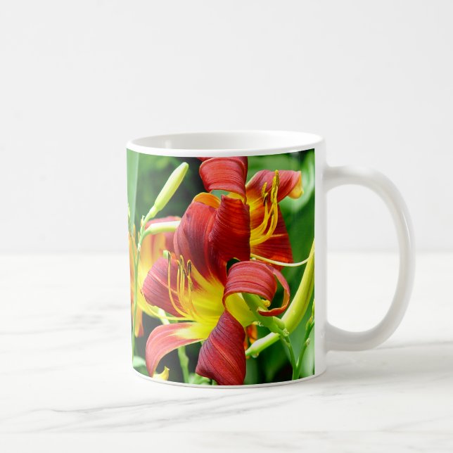 Rote Taglilie-Tasse Tasse (Rechts)