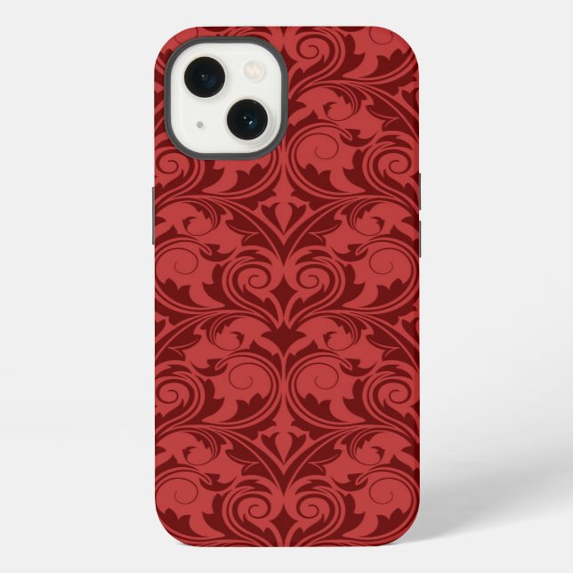 Rote Tapete iPhone Hülle (Rückseite)