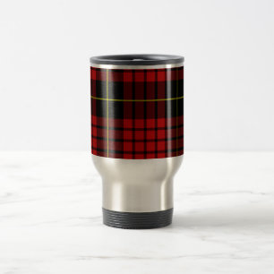 Rote Tartan-Reise/Pendler-Tasse Reisebecher