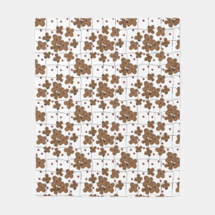 Rote Tasten Braunpapier Blume Fleece Blanken