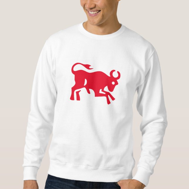 rote Taurus-Ikone Sweatshirt (Vorderseite)