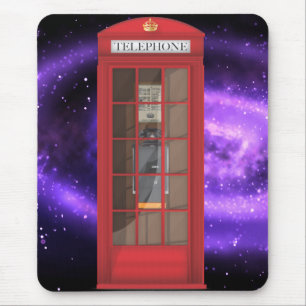Rote Telefonbox Mousepad