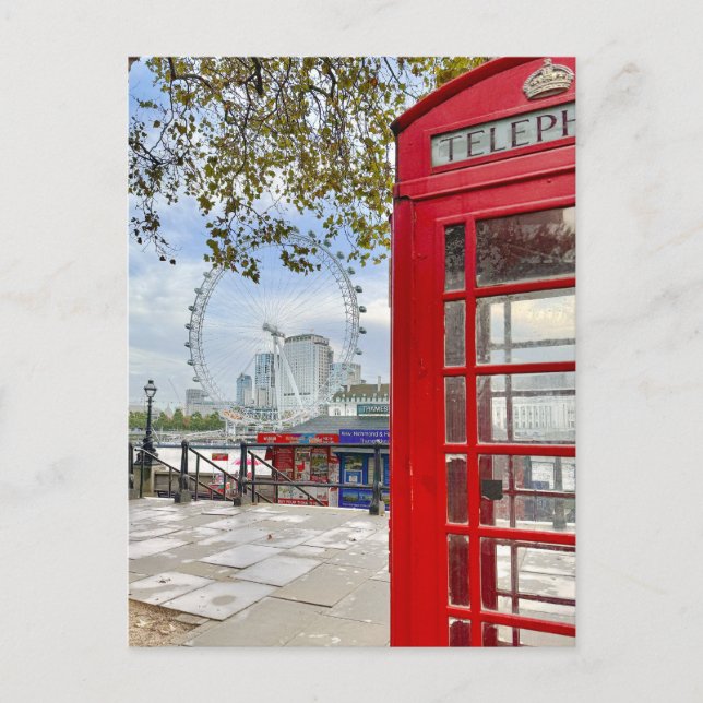 Rote Telefonbox, Westminster, London UK Postcard Postkarte (Vorderseite)