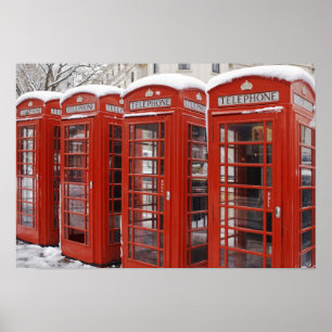 Rote Telefone bei Big Ben Poster