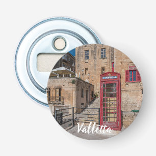 Rote Telefonzelle in Valletta Malta Flaschenöffner