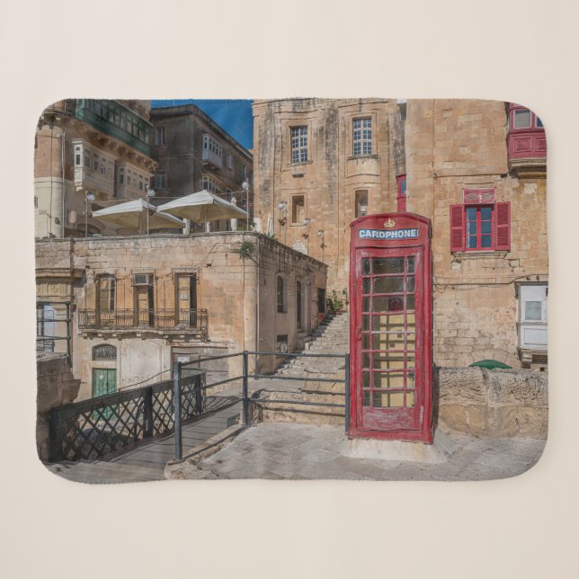 Rote Telefonzelle in Valletta Malta Sherpadecke (Vorderseite (Horizontal))