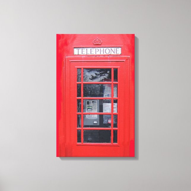 Rote Telefonzelle Londons Leinwanddruck (Vorderseite)