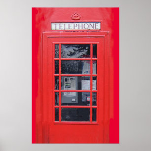 Rote Telefonzelle Londons Poster