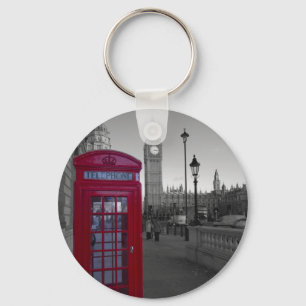 Rote Telefonzelle Londons Schlüsselanhänger