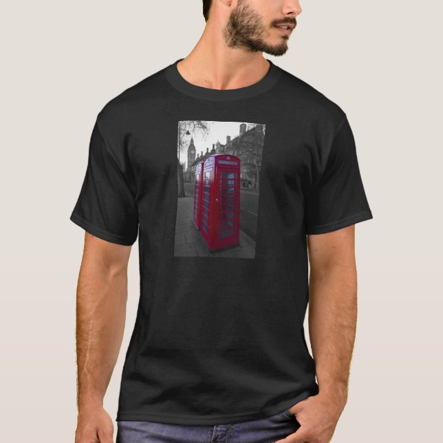 Rote Telefonzelle Londons T-Shirt (Vorderseite)