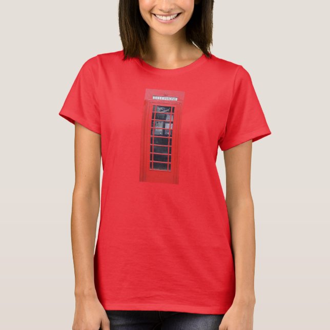 Rote Telefonzelle Londons T-Shirt (Vorderseite)