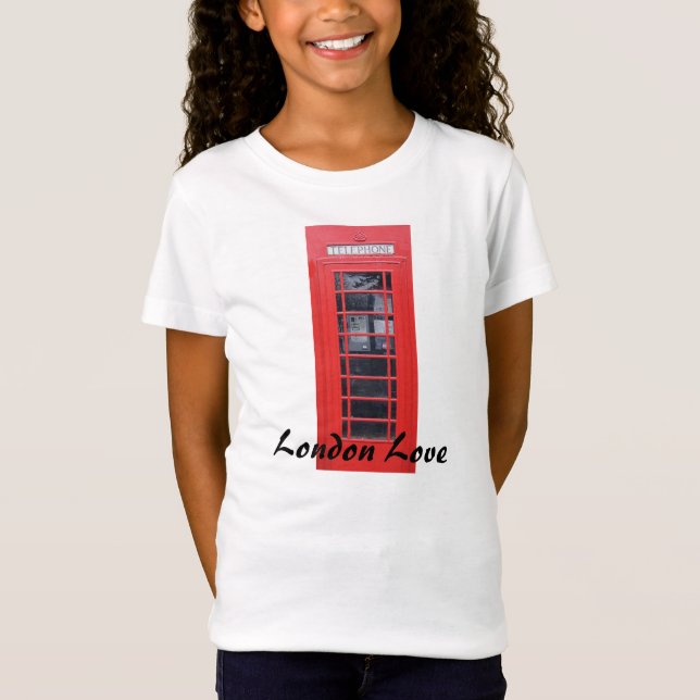 Rote Telefonzelle Londons T-Shirt (Vorderseite)
