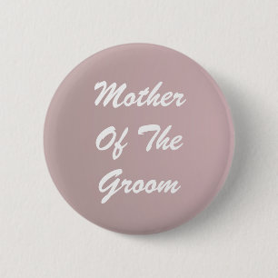 Rote Text Mutter des Bräutigams Pinback-Button Button