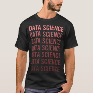 Rote Textdatenwissenschaft T-Shirt